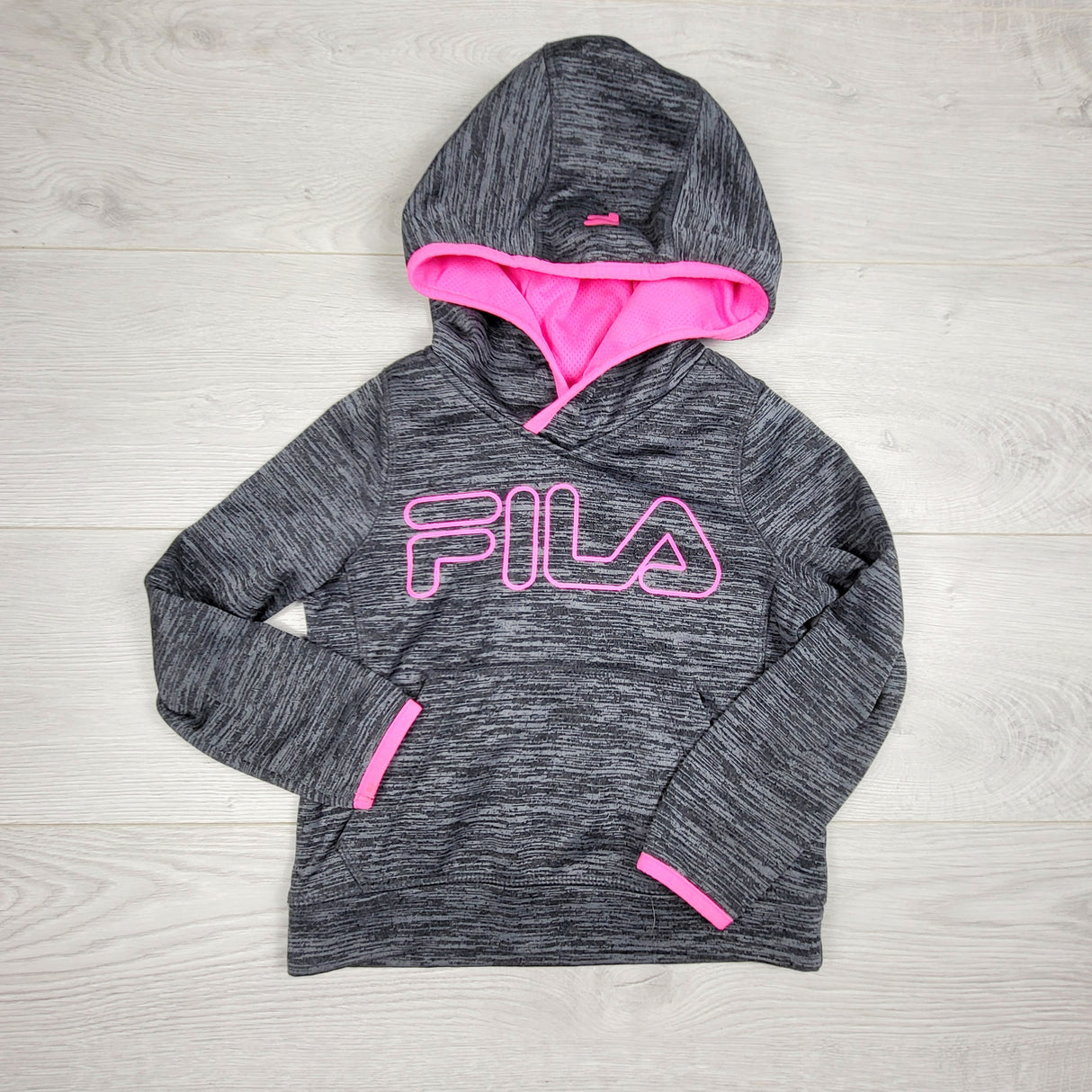 CHLSC1 - Puma grey marled pullover active hoodie. Size 5/6