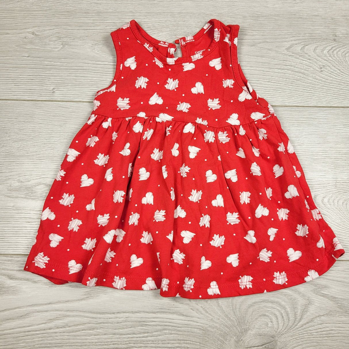 CCAM1 - George red maple leaf dress. Size 3-6 months