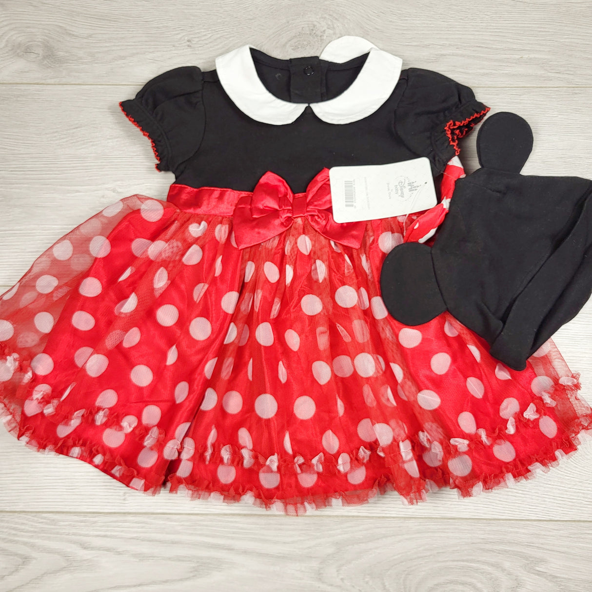 CCAM1 - NEW - Disney Baby 2pc Minnie Mouse dress set. Size 6-9 months