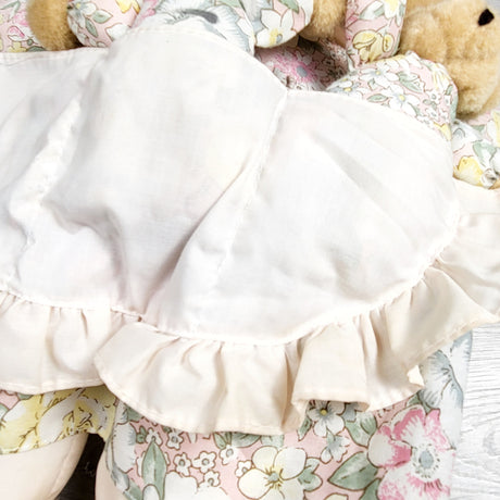 ALWE1 - Vintage plush teddy bear with babies in apron