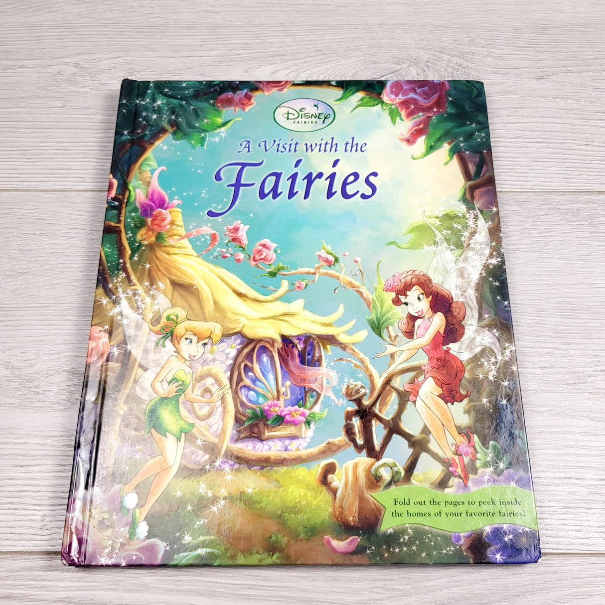 ALWE11 - A Visit With the Fairies. Hardcover book with fold-out poster on each page