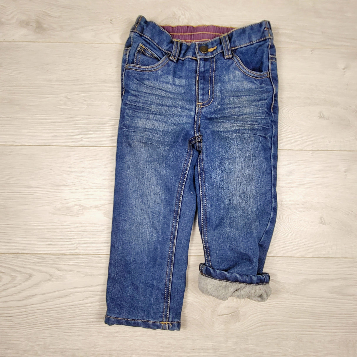 CBEN1 - George fleece lined straight leg jeans. Size 18-24 months