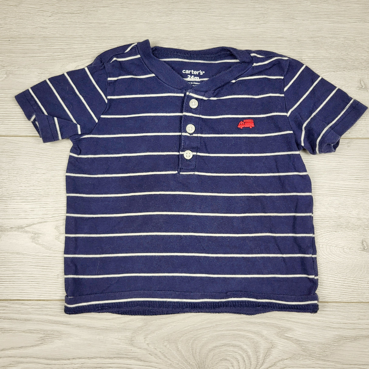 CBEN1 - Carters navy striped t-shirt. Size 24 months