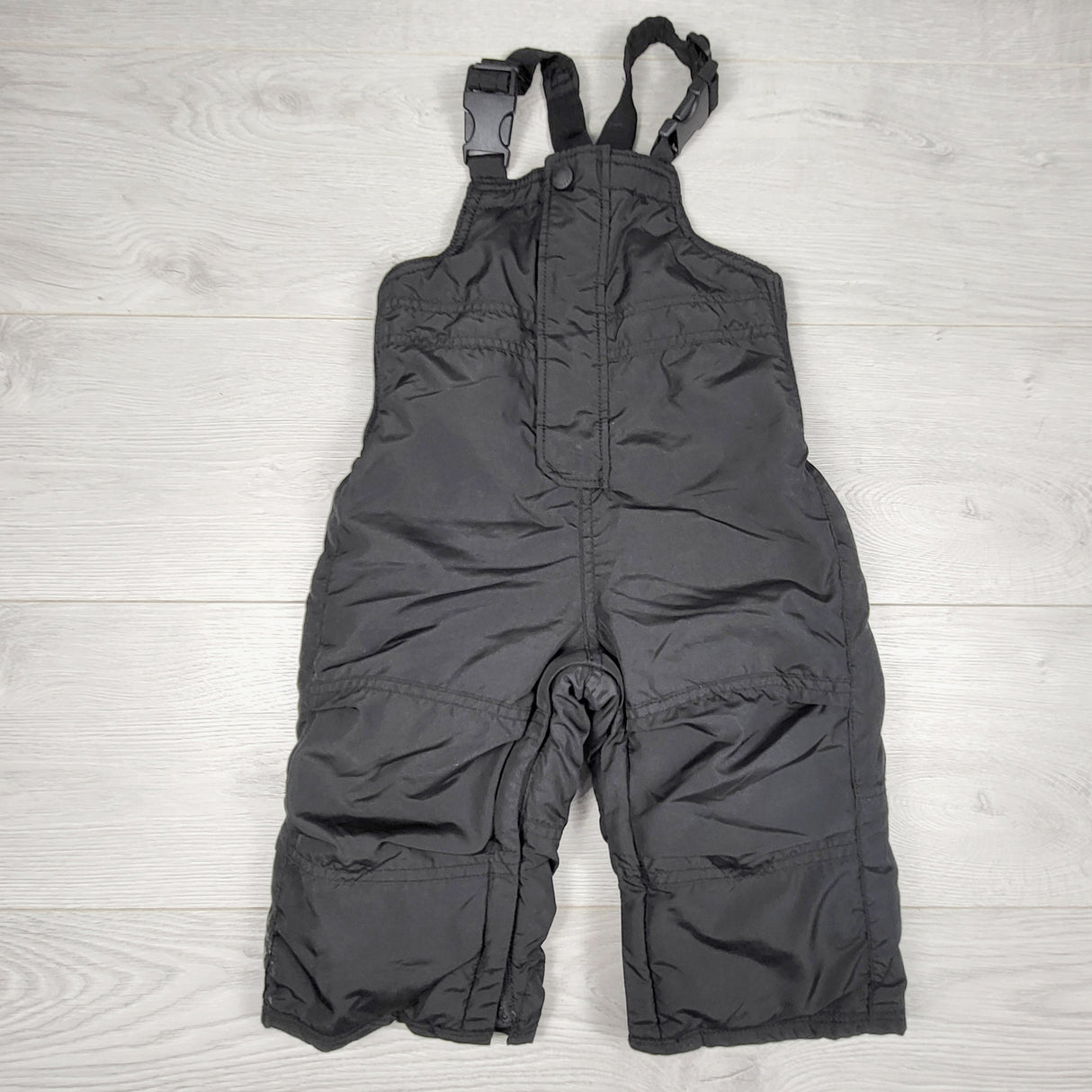 CBEN1 - Gap black fleece lined snow pants. Size 12-18 months