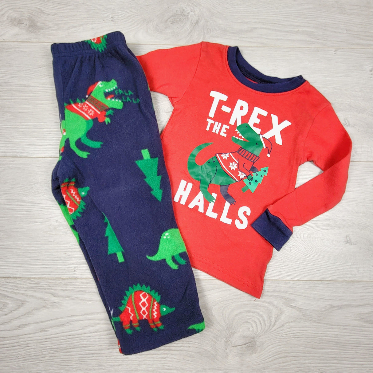 CBEN1 - Carters 2pc "T-Rex the Hall" PJs. Size 24 months