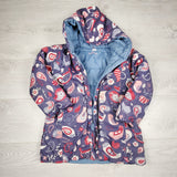 JGAL11 - Hatley reversible puffer jacket in paisley birds pattern. Size 4T 🍁