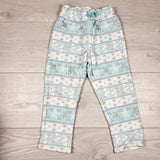 ALWE2 - Children's Place white and blue patterned Winter themed fleecy lined joggers. Size 3T