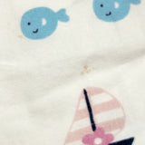ALWE2 - Fitted crib sheet with whales.