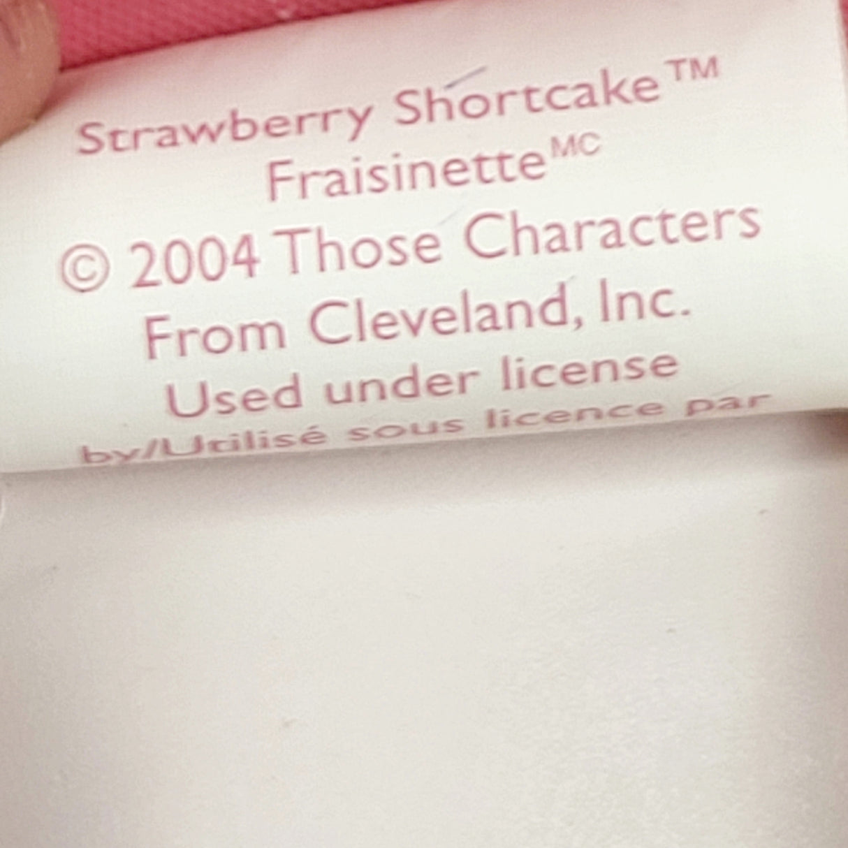 CHLSC2 - Vintage 2004 Strawberry Shortcake roller suitcase (sorry, no shipping)