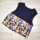 KTBL1 - Handmade navy corduroy best with Coraline. Sizes like a 5T