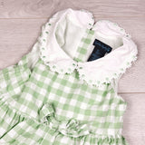 KTBL1 - Cynthia Rowley green checked dress. Size 7