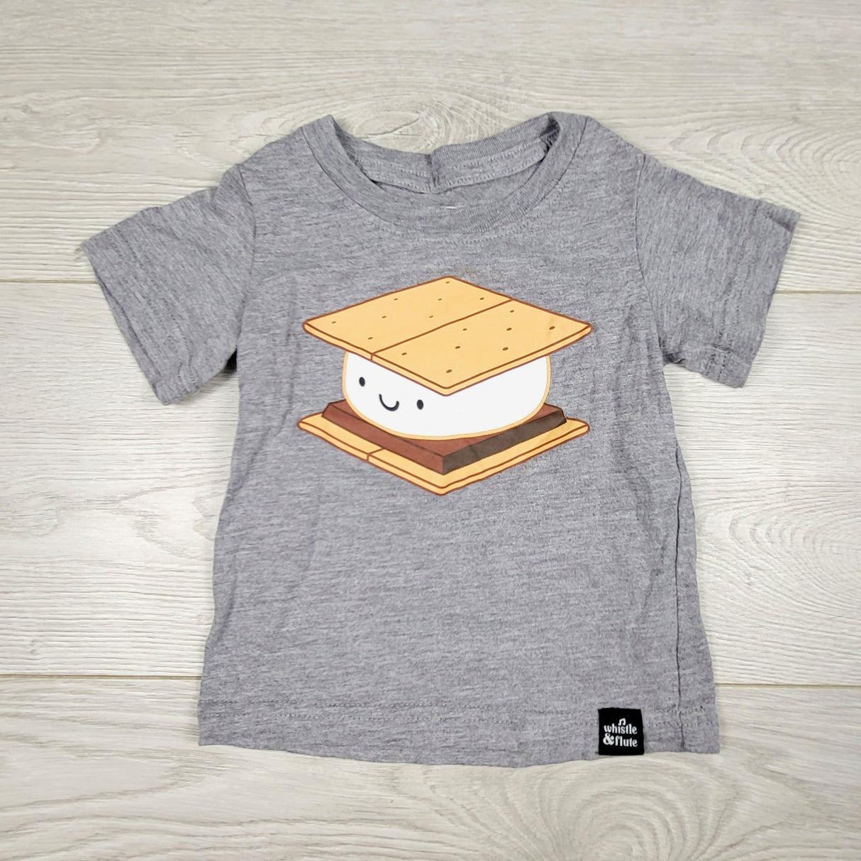 DOKN1 - Whistle and Flute S'mores t-shirt. Size 6-12 months