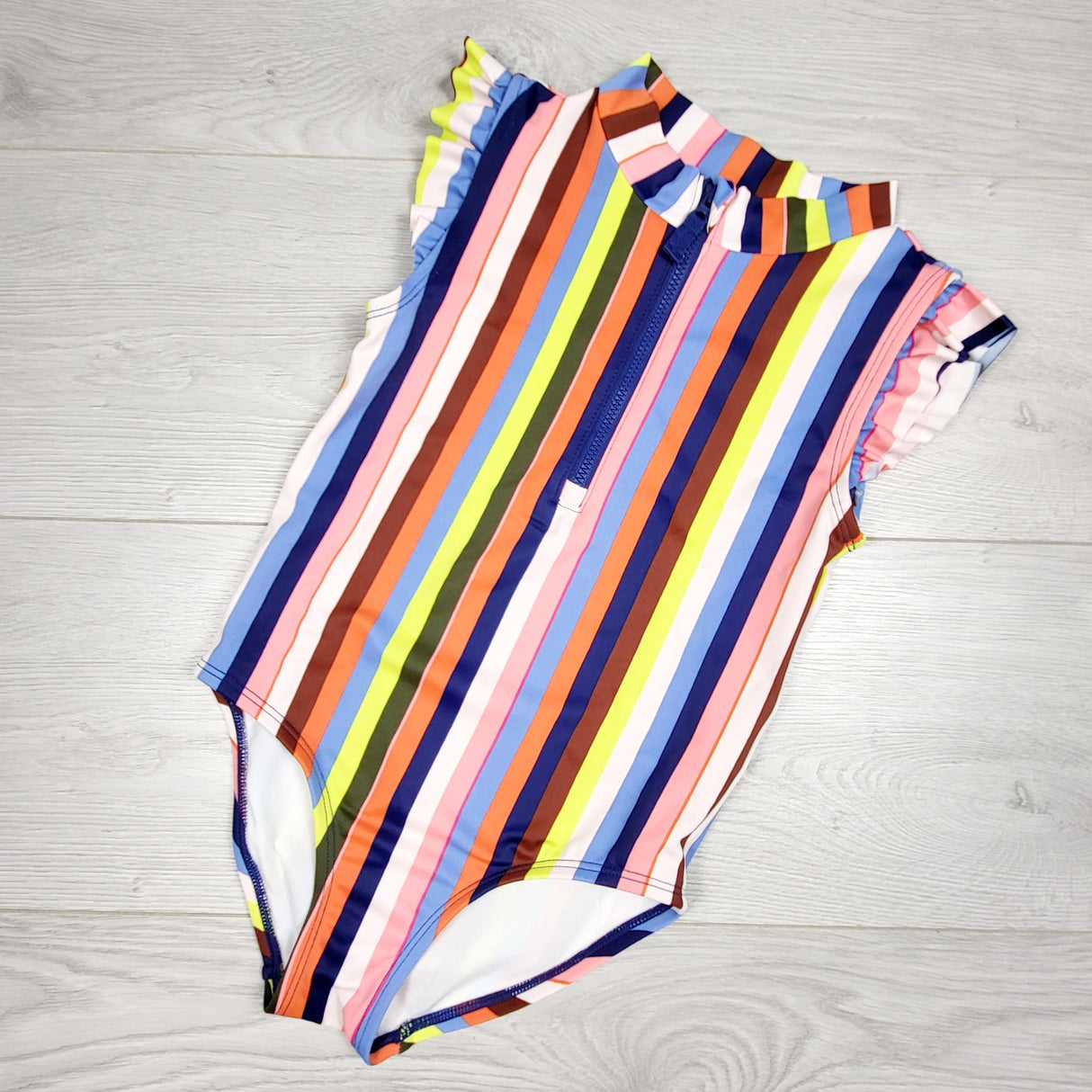 MHAN1 - Carters vertical stripe one piece swimsuit. Size 5T
