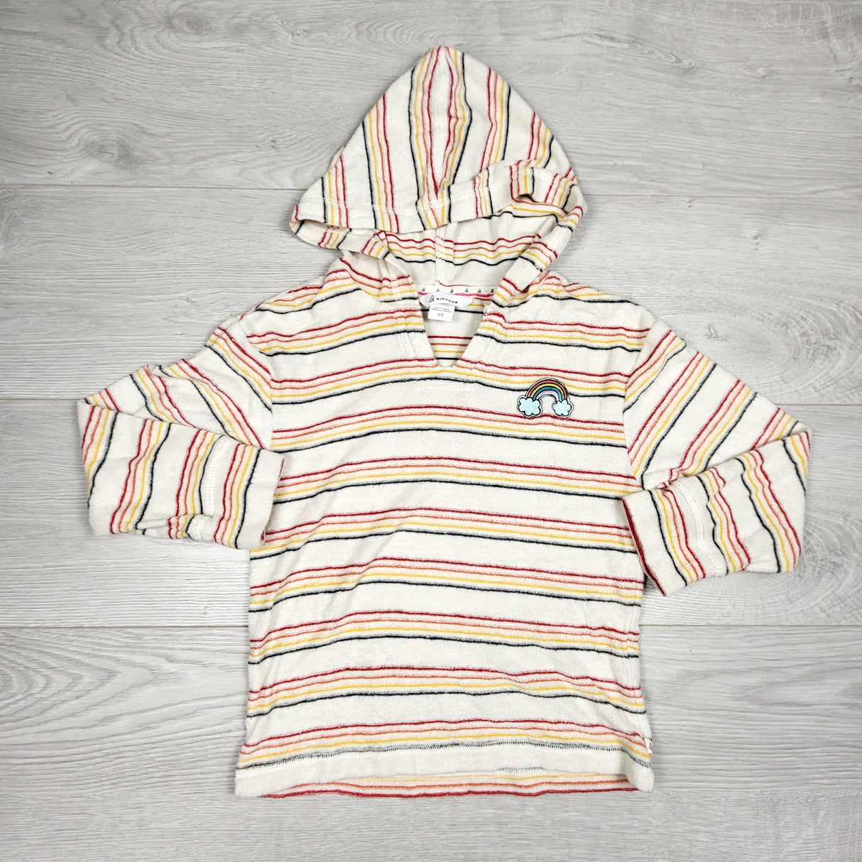 MHAN1 - Ripzone striped hooded terrycloth shirt. Size 6