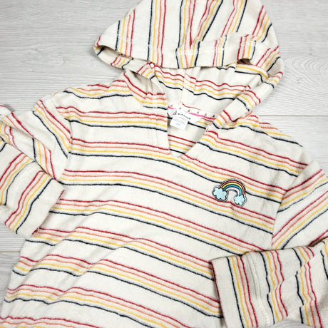 MHAN1 - Ripzone striped hooded terrycloth shirt. Size 6