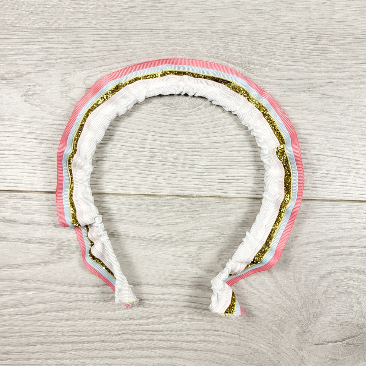 KTBL2 - Rainbow ruffle headband