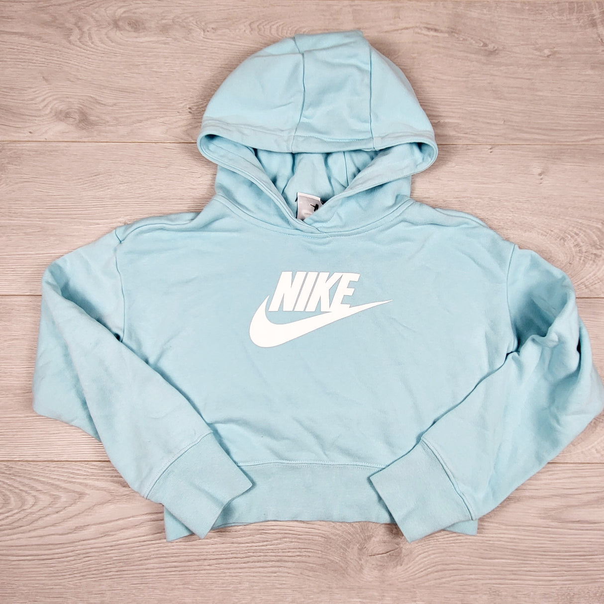 MWLL3 - Nike blue cropped hoodie. Size medium