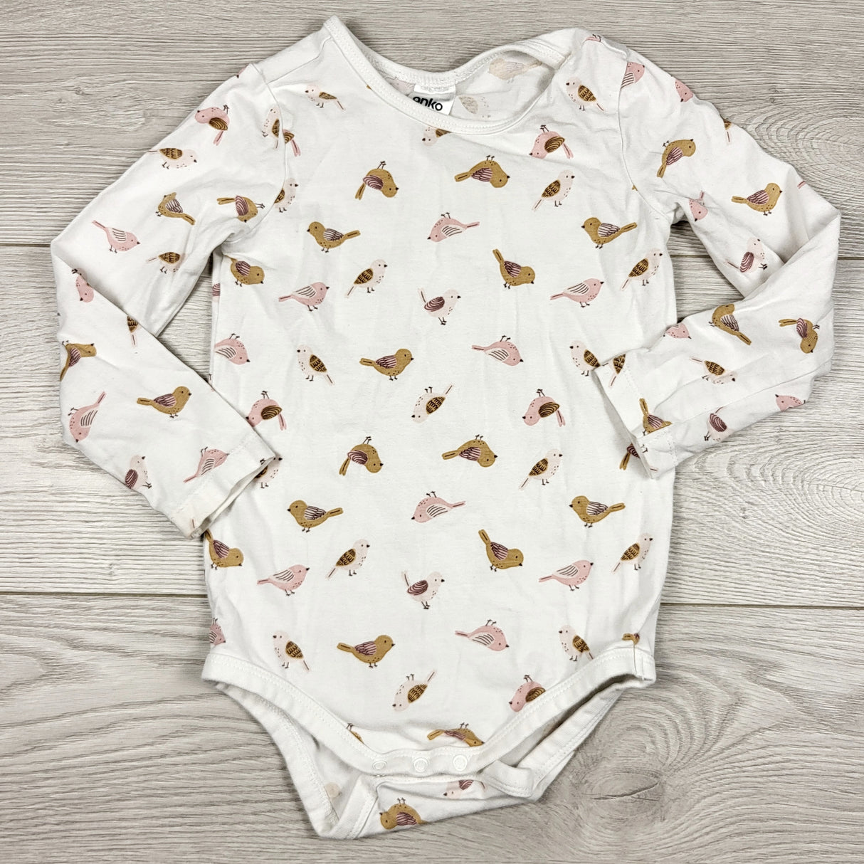 MWLL3 - Anko bodysuit with birds. Size 18-24 months