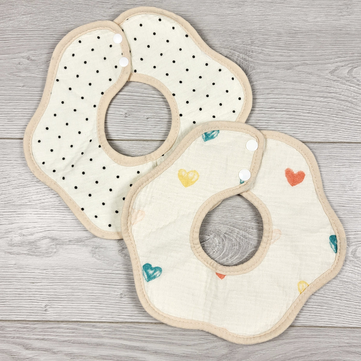 MWLL3 - Pair of drool bibs