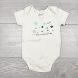 MASO2 - Indigo cream coloured "Little Explorer" bodysuit. Size 3-6 months