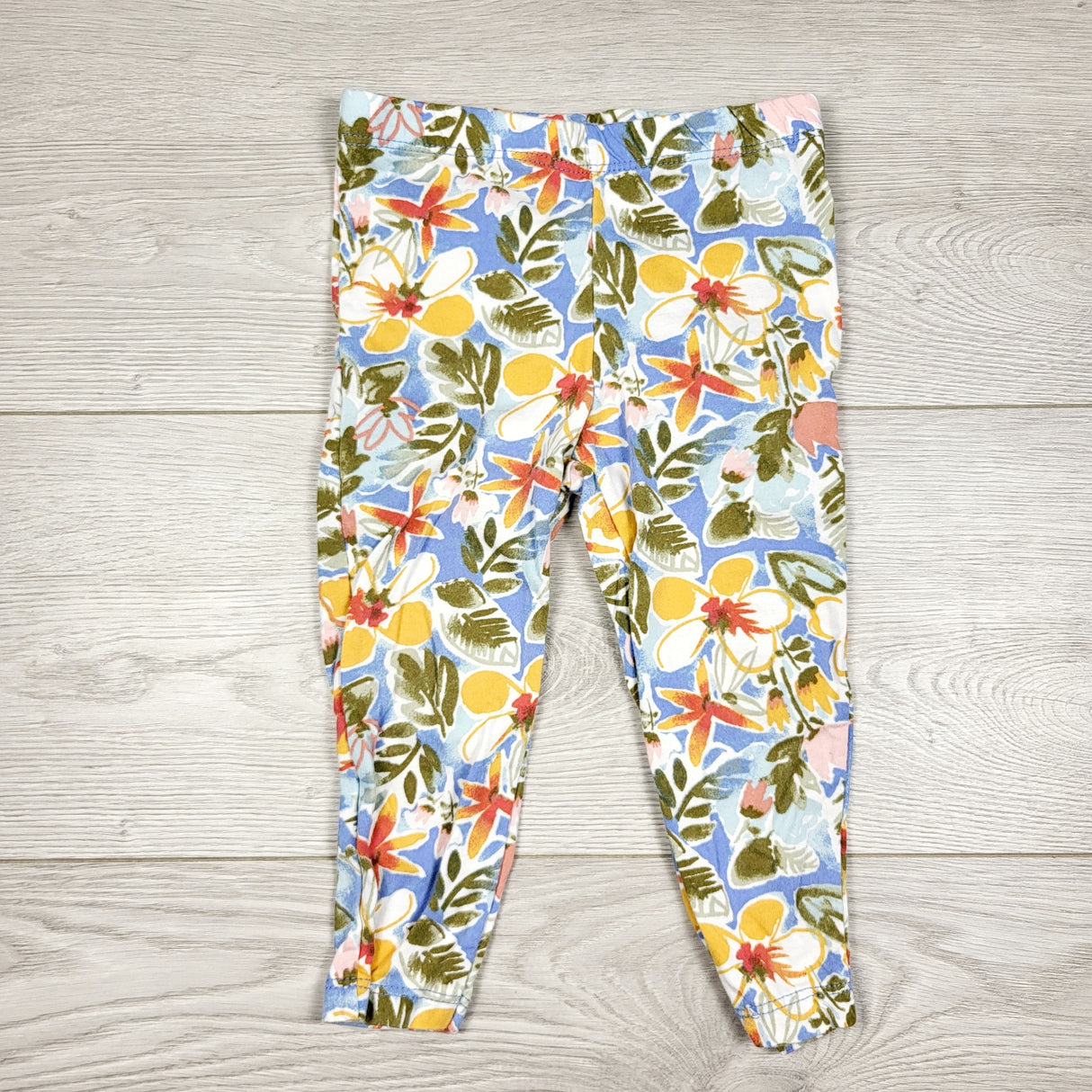 AMST3 - Carters floral print cotton leggings. Size 18 months