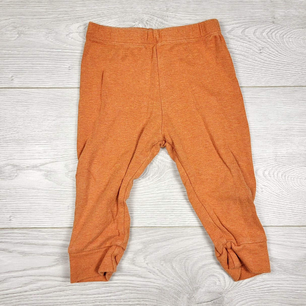 AMST3 - Pekkle orange cotton pants. Size 9 months