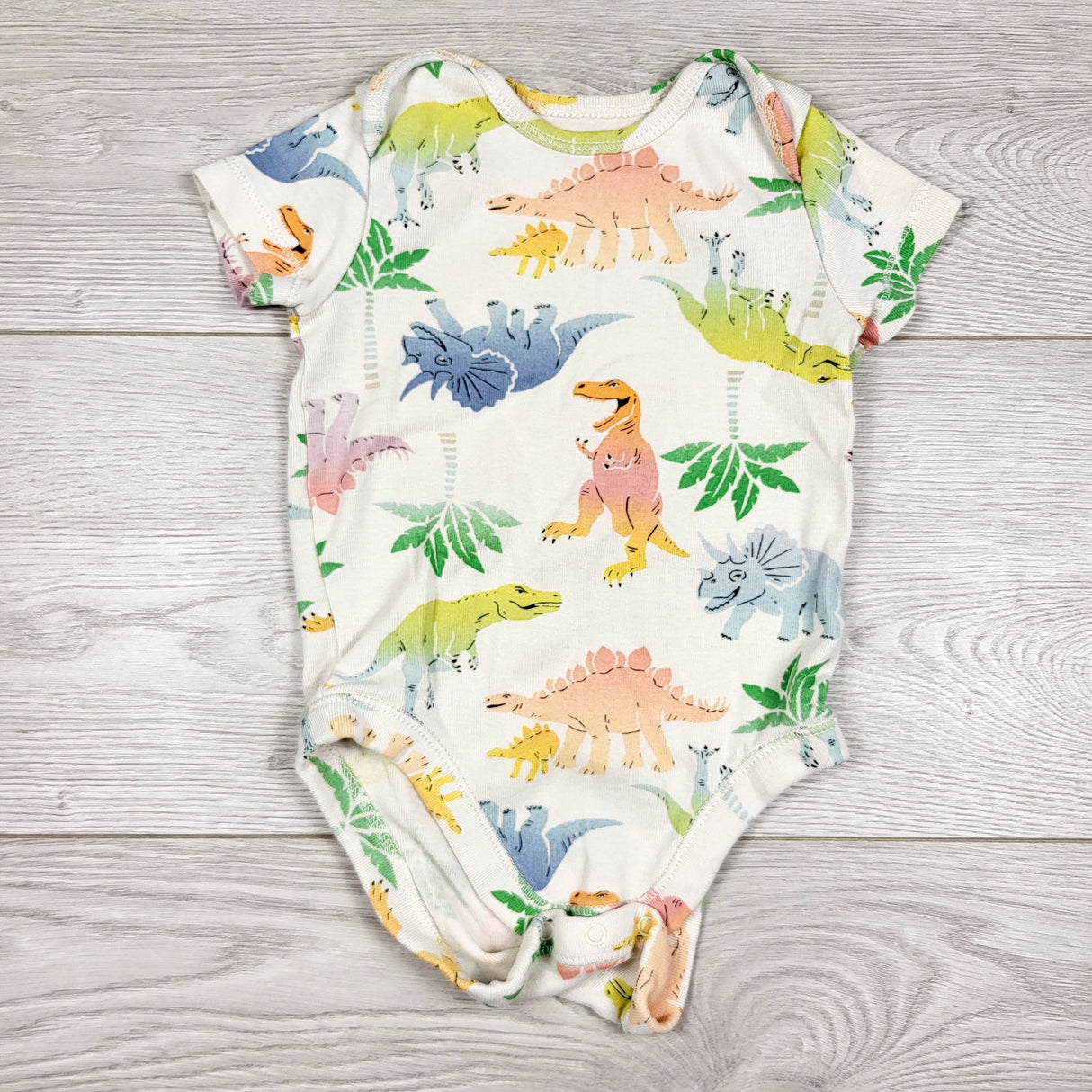 AMST3 - Old Navy dinosaur bodysuit. Size 6-12 months