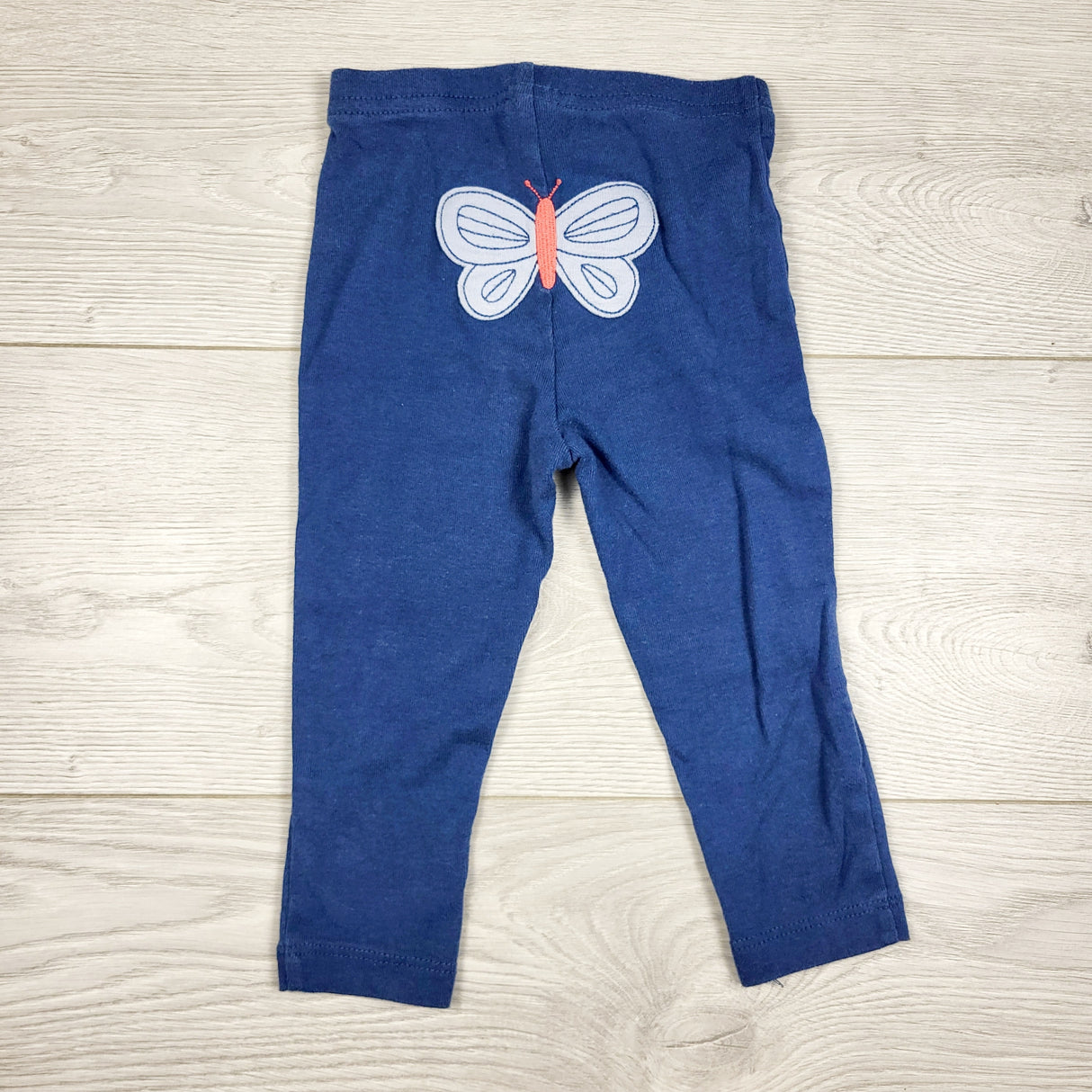 AMST3 - Child of Mine navy leggings with butterfly bum. Size 12 months