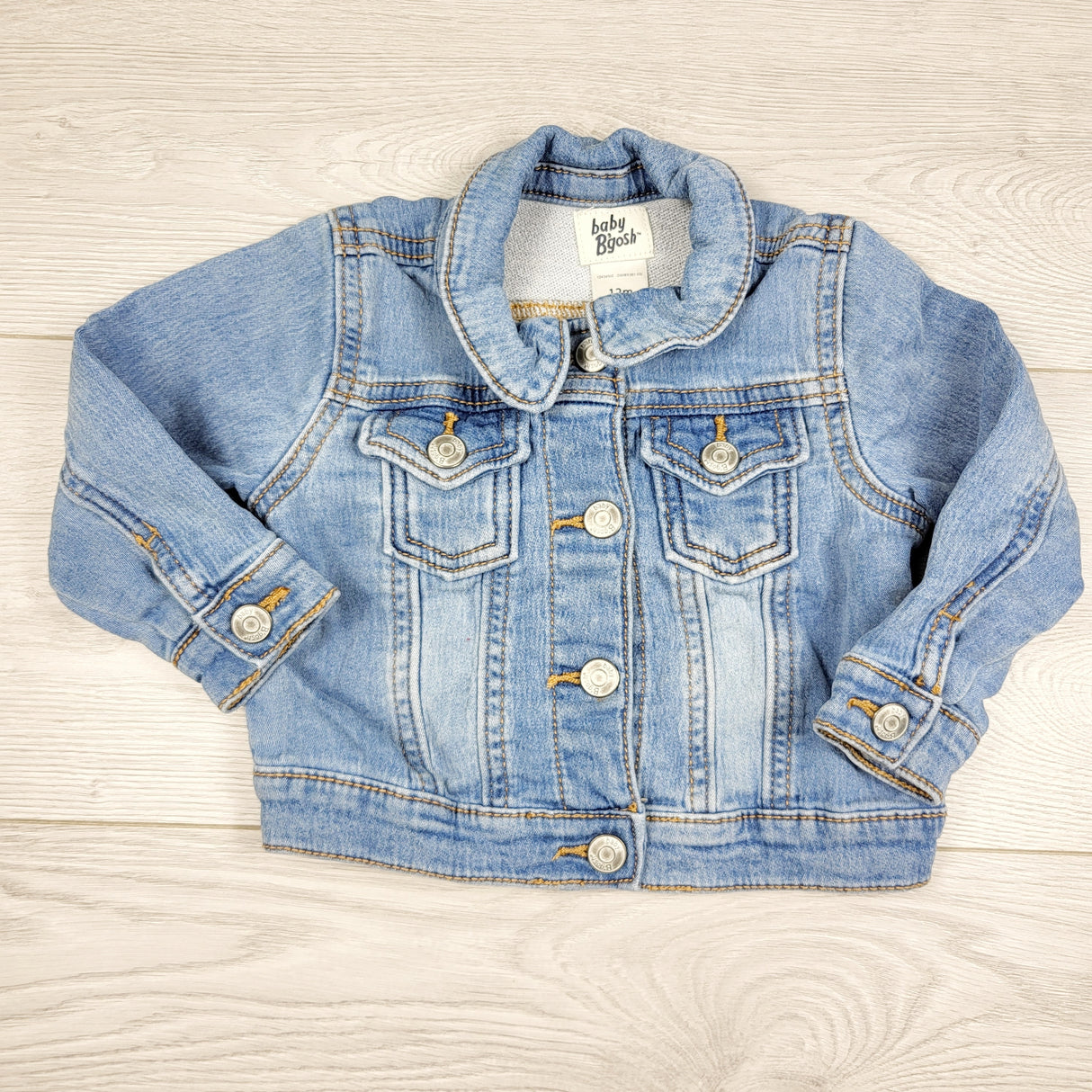 AMST3 - Baby B'gosh snap button jean jacket. Size 12 months