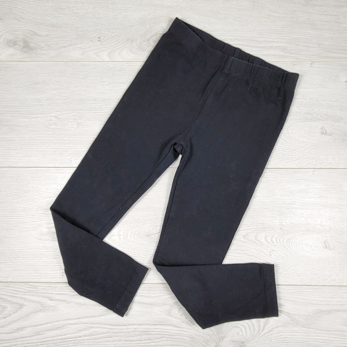 OAG1- George black cotton leggings. Size 4/5T