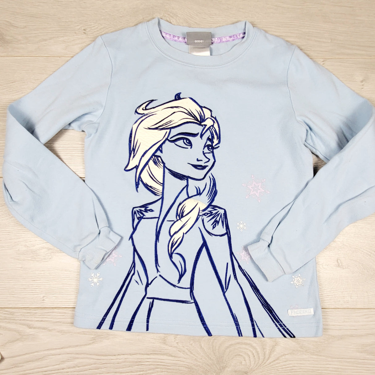 OAG1 - Disney Frozen blue Elsa knit top. Size 7/8