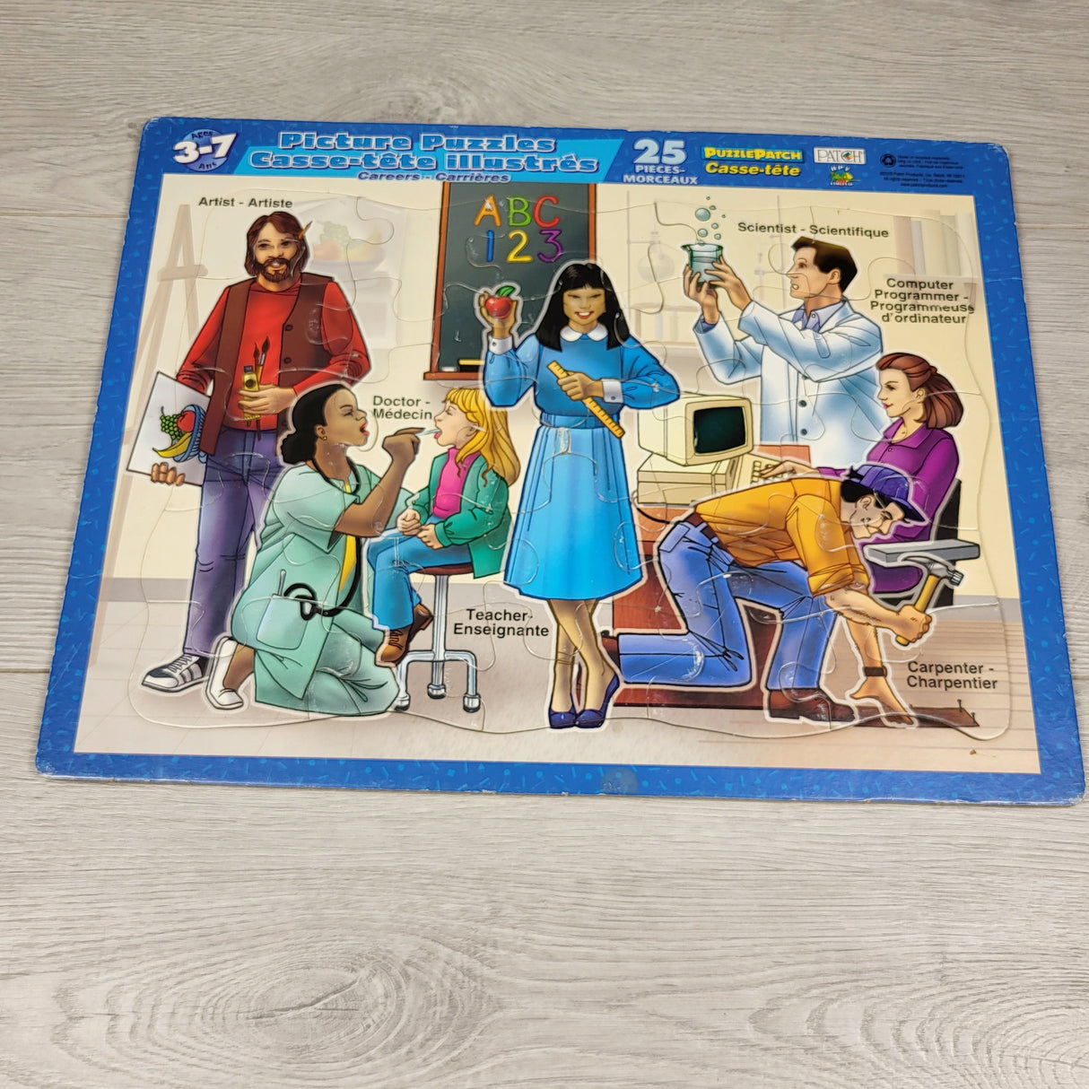 GFST4 - Puzzlep Patch 25pc Careers tray style jigsaw puzzle