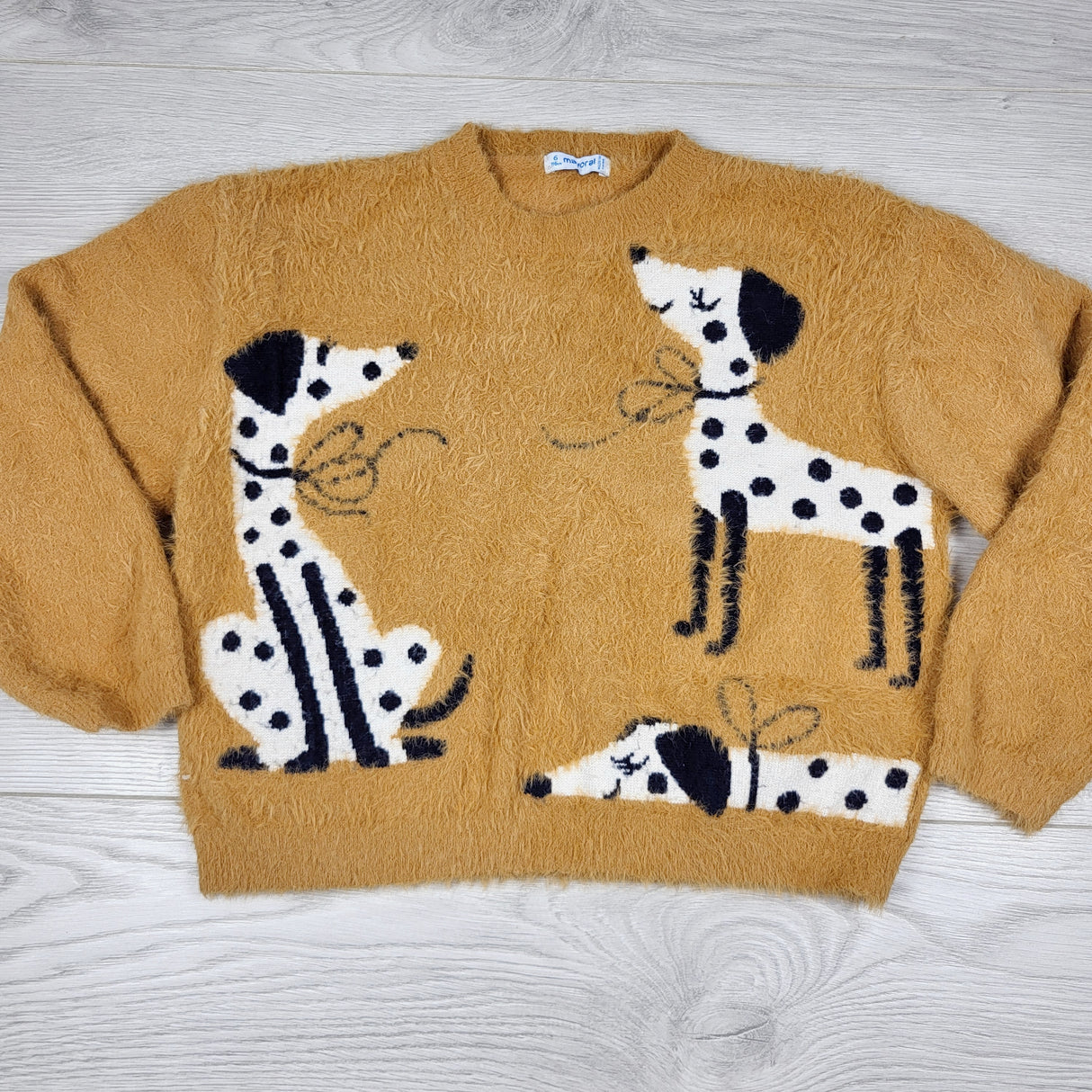 HWIL1 - Mayoral fuzzy dog sweater. Size 6