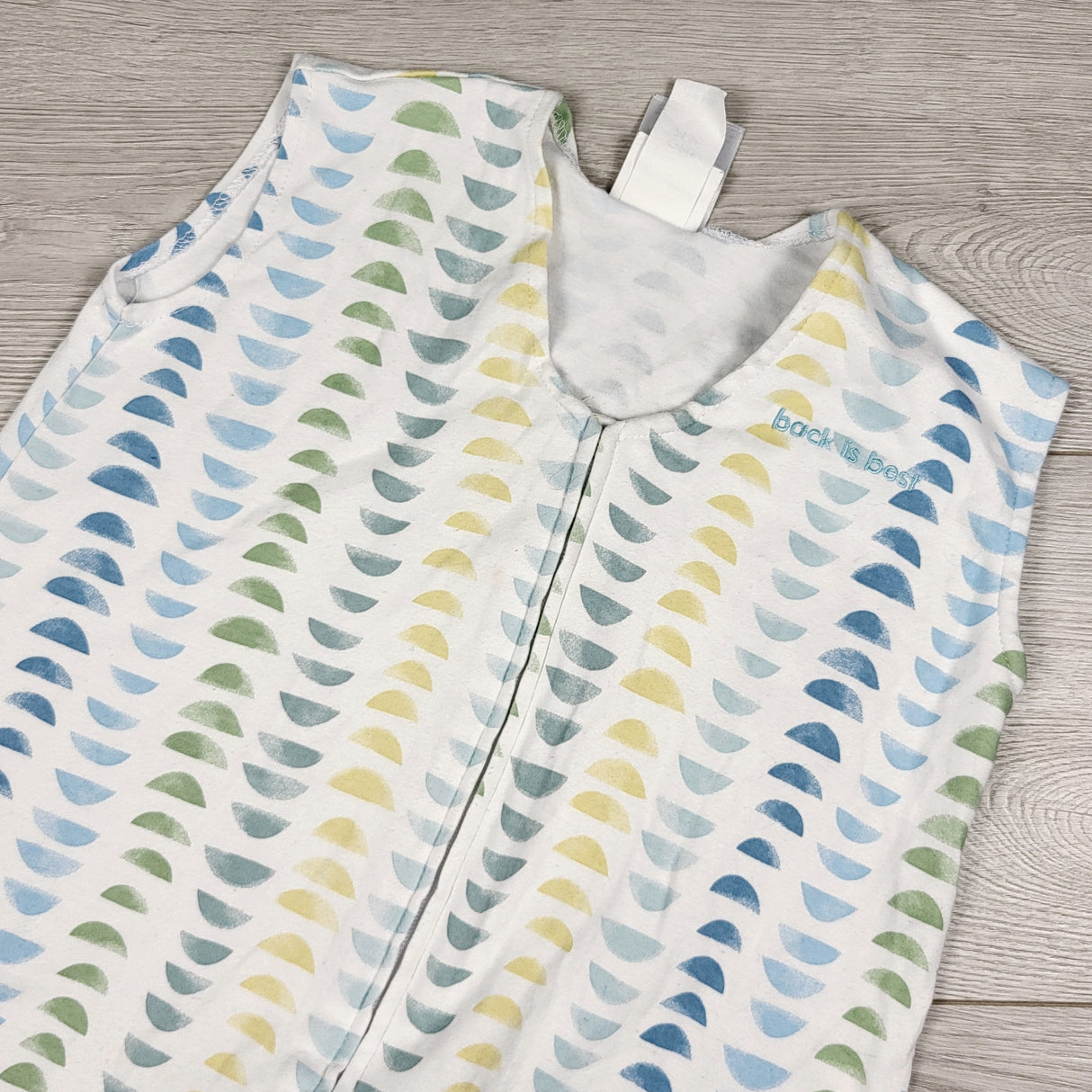 MWLL4 - Halo white patterned cotton sleep sack. Size 12-18 months