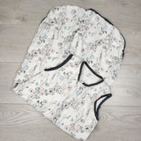 MWLL4 - Nest Designs bamboo blend sleep sackwith flowers and bunnies. Size 12m+