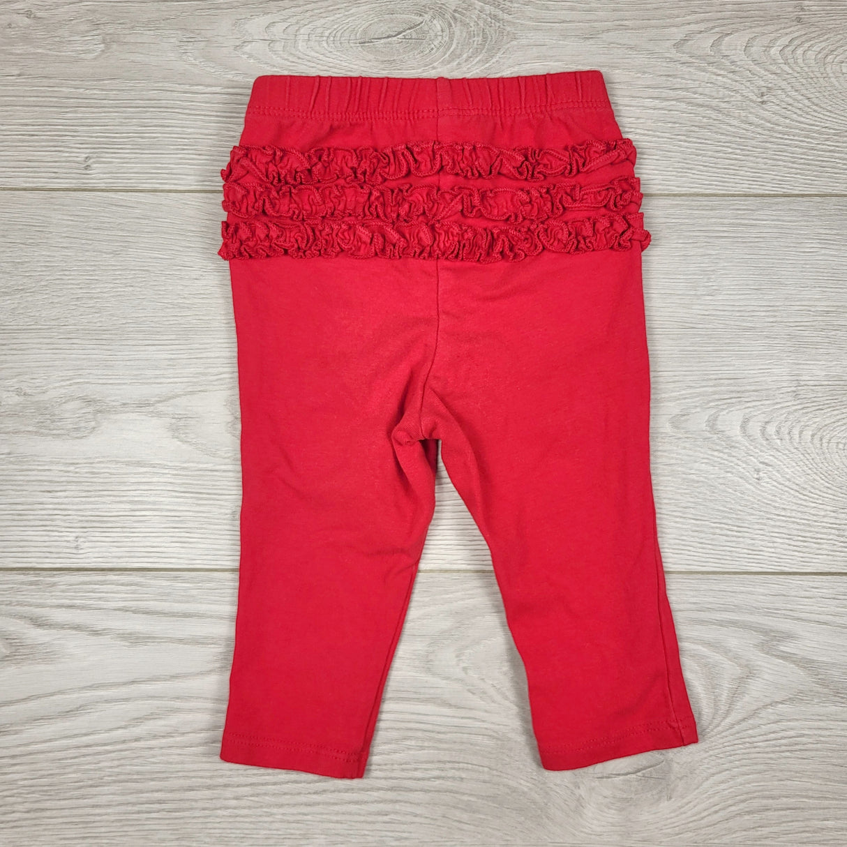 MWLL4 - Old Navy red leggings with ruffle bum. Size 6-12 months