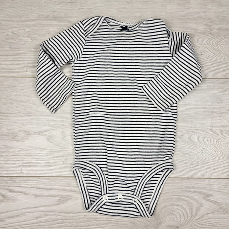 MWLL4 - Carters navy striped bodysuit with silver sparkles. Size 9 months
