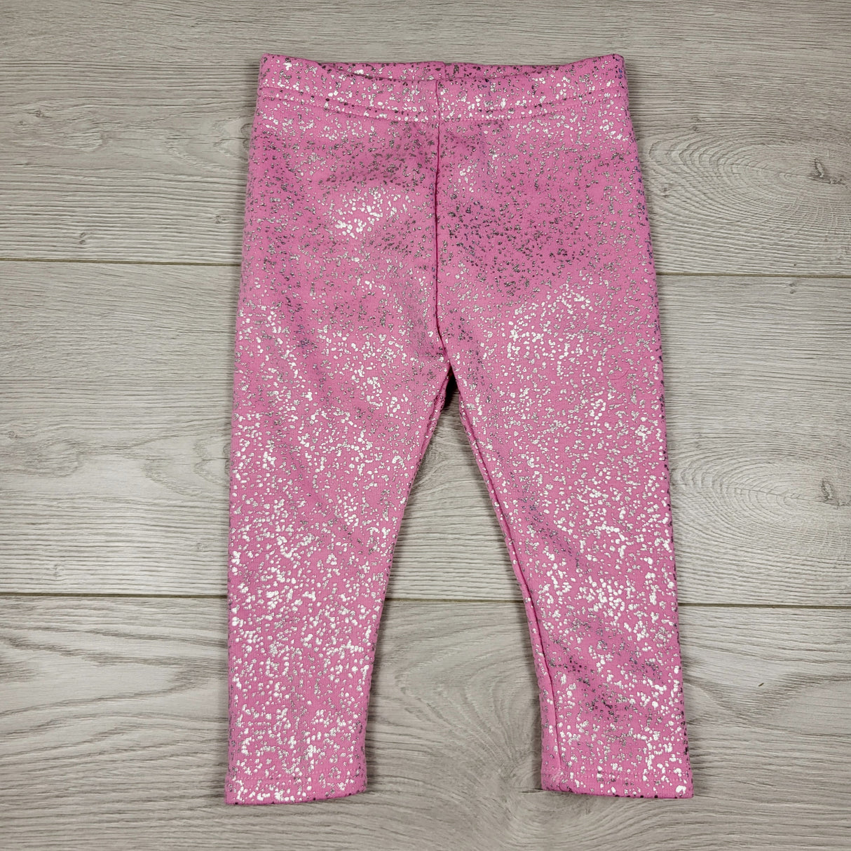 MWLL4 - George metallic pink minky lined cozy leggings. Size 12-18 months