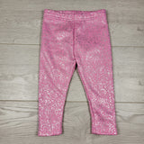 MWLL4 - George metallic pink minky lined cozy leggings. Size 12-18 months