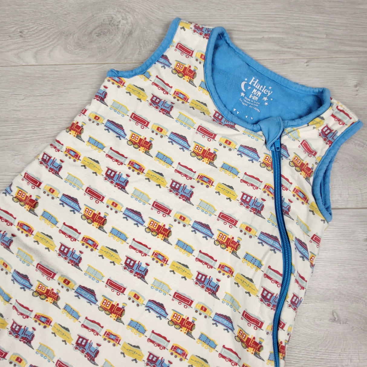KAMG1 - Hatley sleep sack with trains. Size 6-12 months