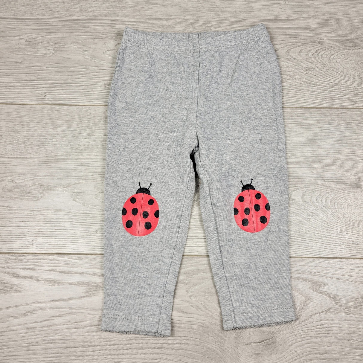 KAMG11 - Carters grey ladybug leggings. Size 12 months
