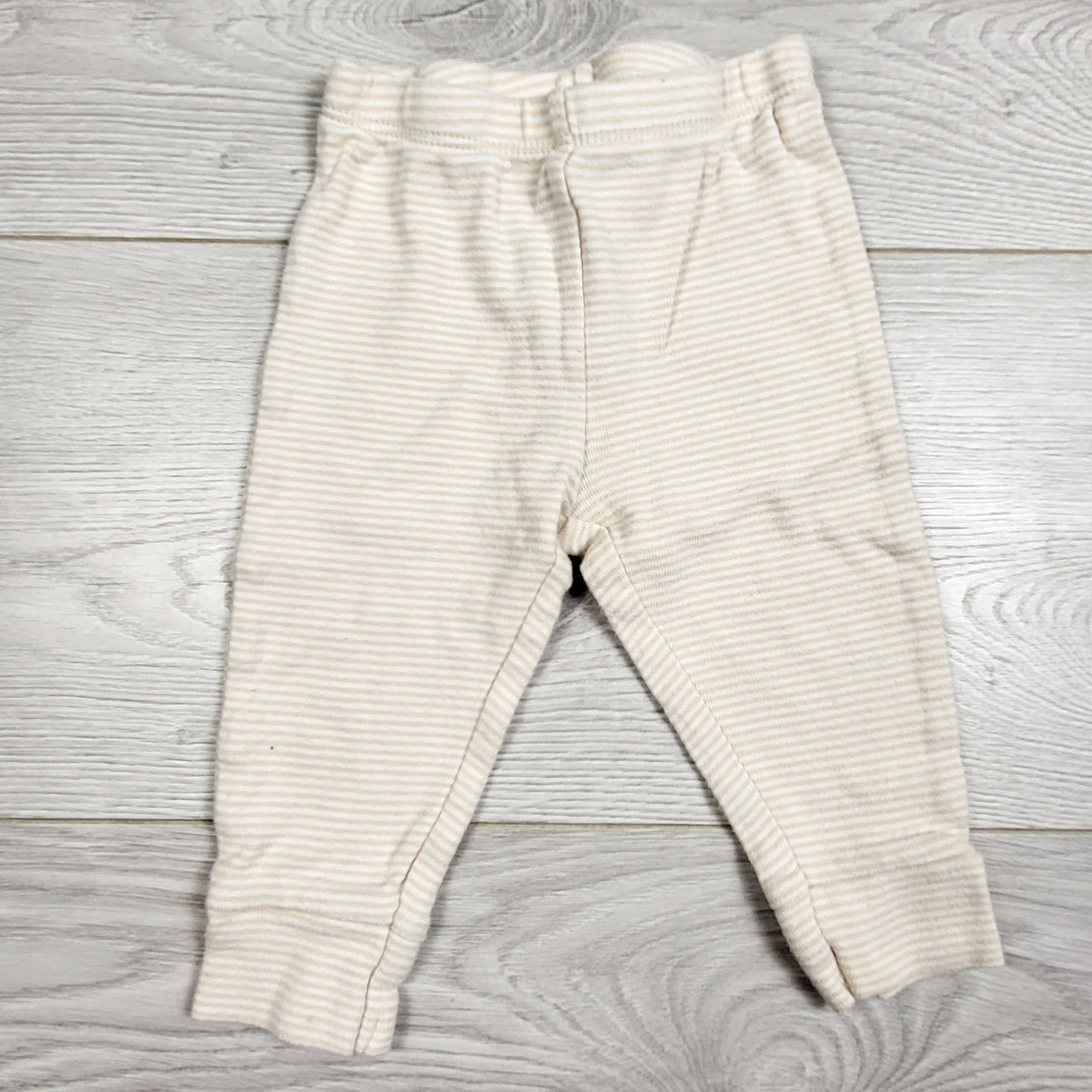 RXC1 - Carters beige striped cotton pants. Size 6 months