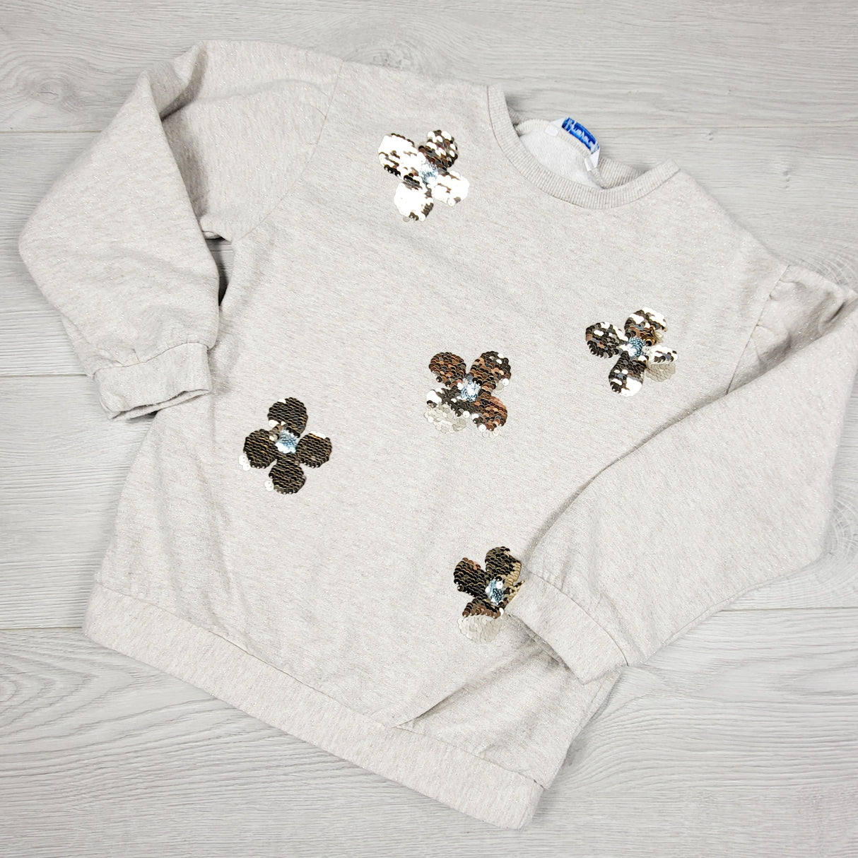 DAMO1 - Mayoral sparkle sweatshirt with sequin flowers. Multiple sizes