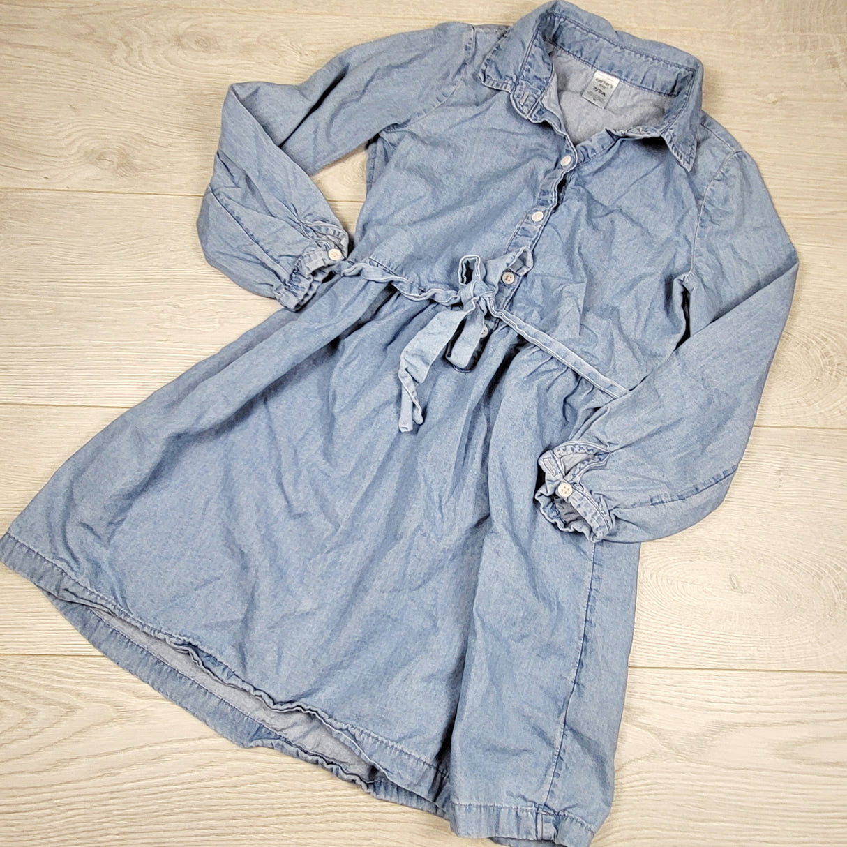 DAMO1 - Carters denim look belted dress. Size 7