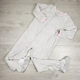 DAMO1 - Carters leopard print zippered fleece sleeper. Size 5T