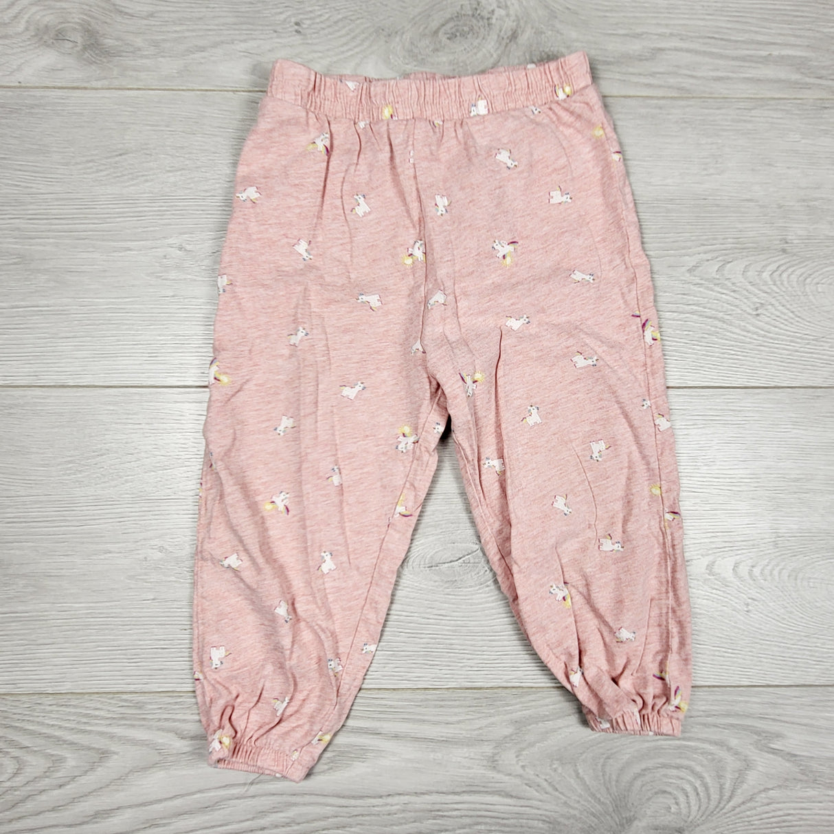AMST4 - George pink cotton pants with unicorns. Size 18-24 months