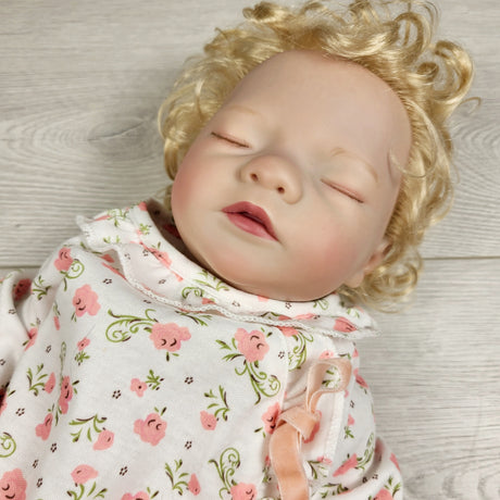 KTBL3 - Sleeping infant Reborn style vinyl doll