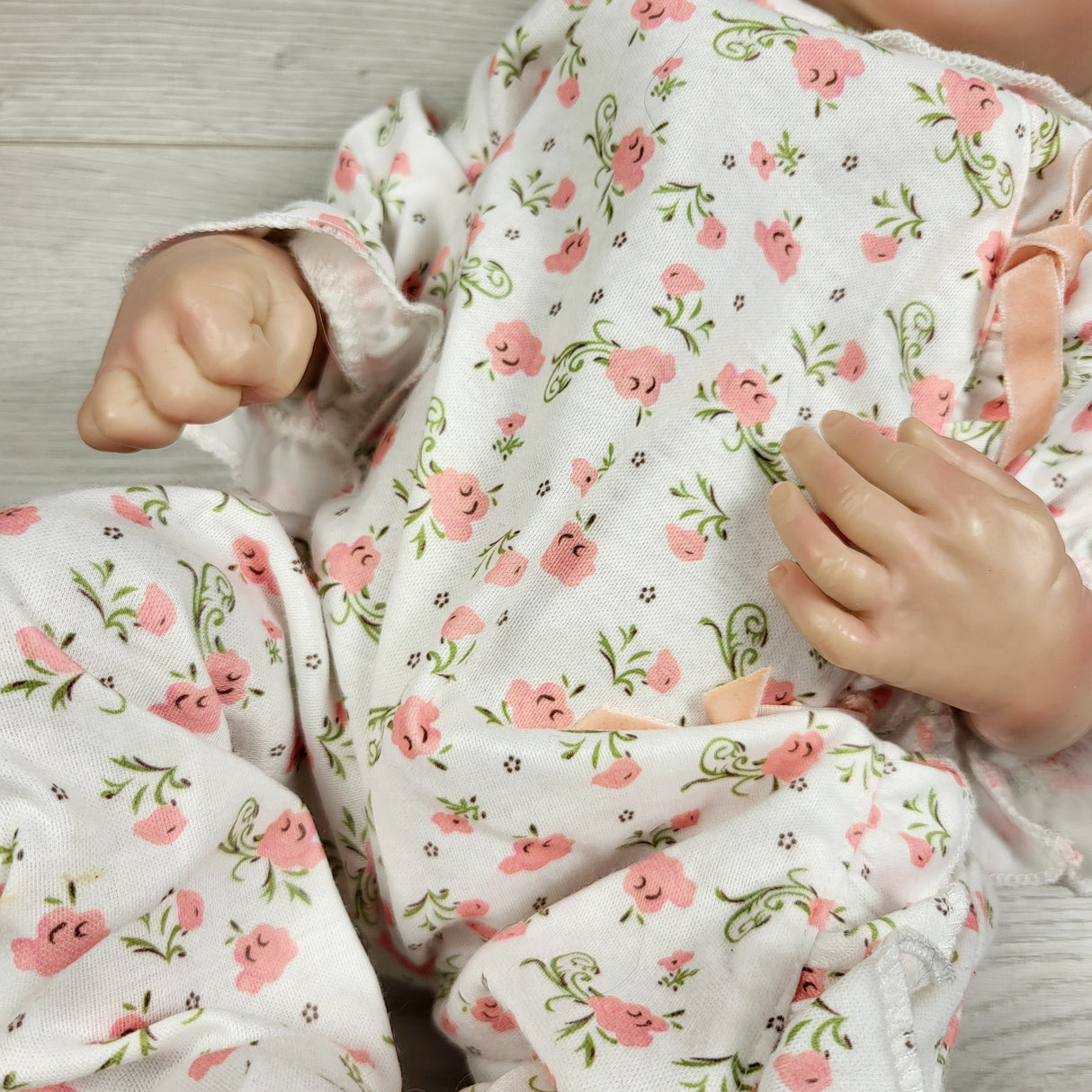 KTBL3 - Sleeping infant Reborn style vinyl doll