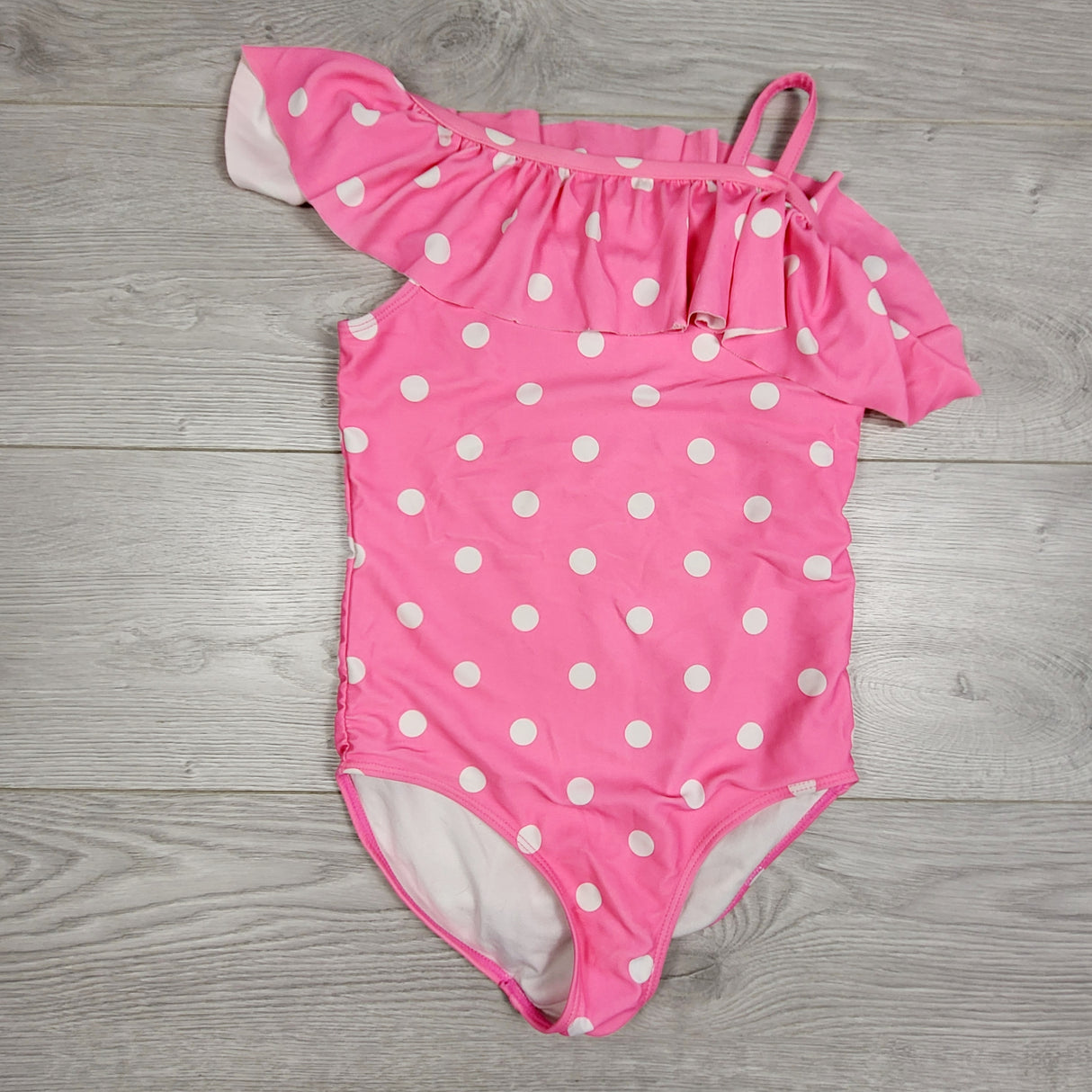 DLJ2 - Carters pink polka dot one piece swimsuit. Size 8