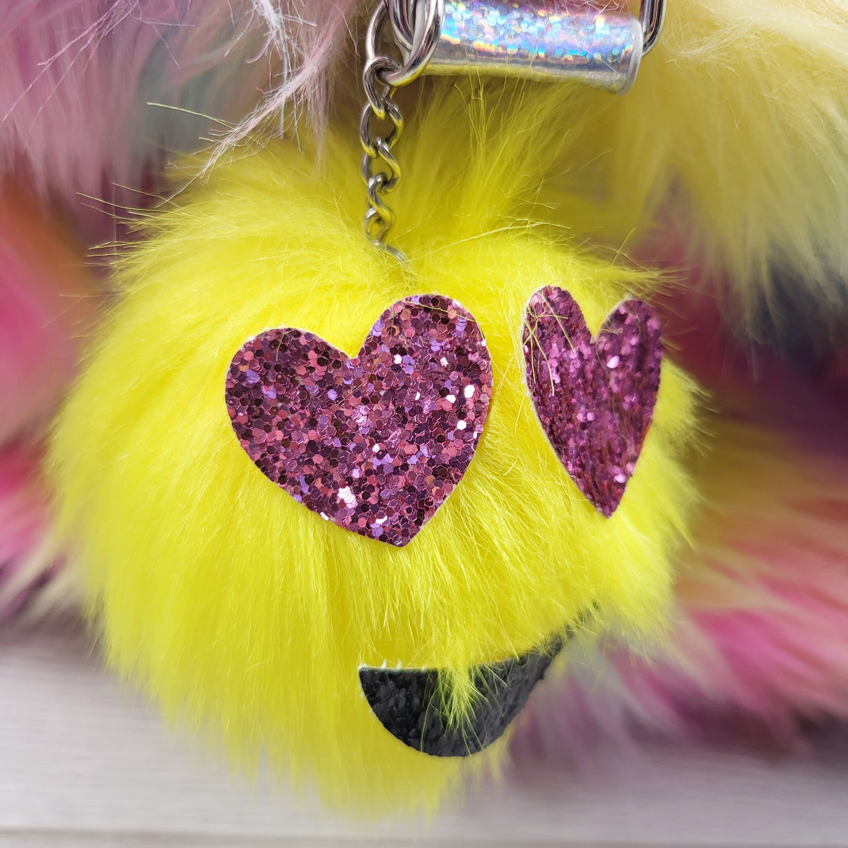 TEMA2 - Justice Fuzzy Rainbow Emoji Carry-On Luggage (sorry, no shipping)